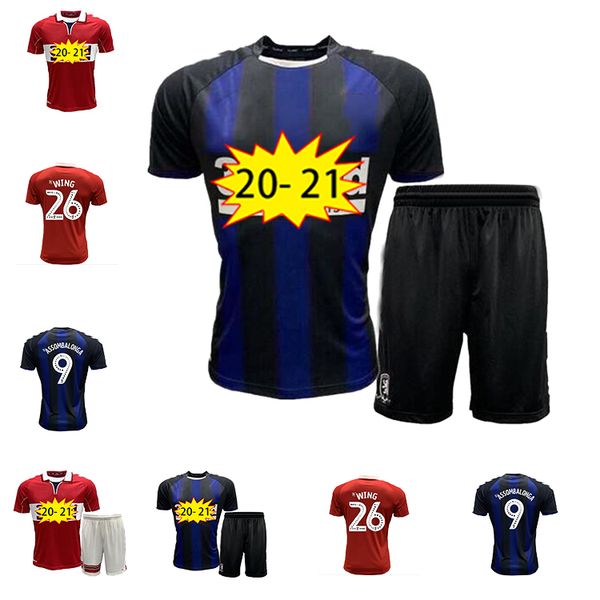 

thailand 2021 middlesbrough kids soccer jersey ashley michael fletcher flint wing assombalonga 2020 home away home away football shirt, Black;yellow