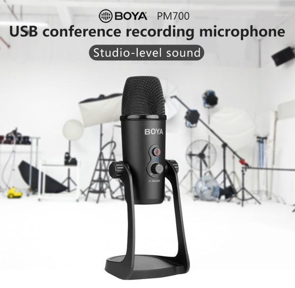 

microphones boya by-pm700 usb computer live mic microphone flexible pickup interview conference omnidirectional bi-directional cardioid1