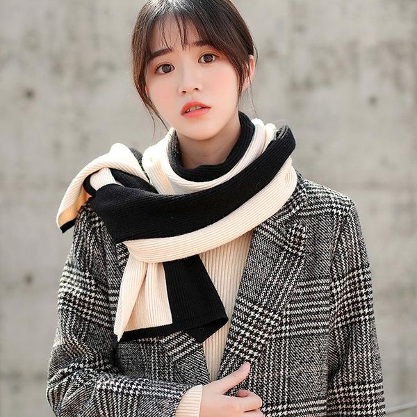 

scarves winter color matching scarf autumn warm thickened echarpes femme bufandas invierno mujer women, Blue;gray