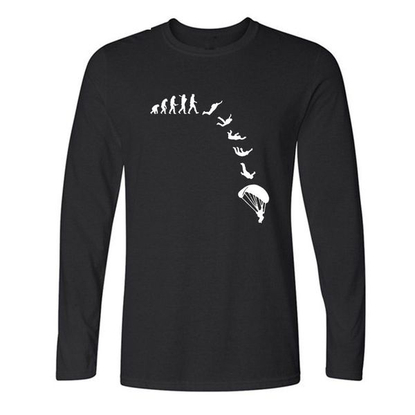 

go skydiving evolution fashion funny birthday long sleeves causal tees hip hop oversized sport hooded sweatshirt hoodie men t shirt