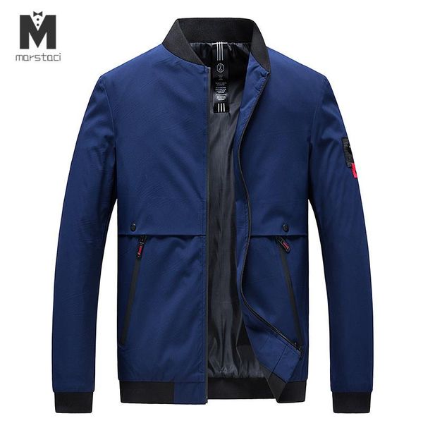 

marstaci spring autumn men's bomber jackets casual male outwear windbreaker stand collar jacket mens baseball slim coats 5xl, Black;brown