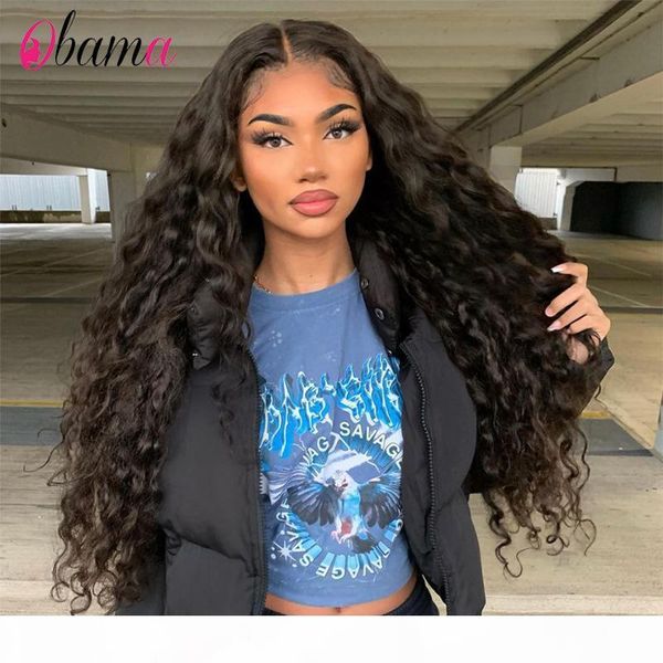 

obama mongolian loose wave 13x6 13x4x1 transparent lace frontal wigs for women loose wave 13x4 lace front human hair wigs, Black;brown
