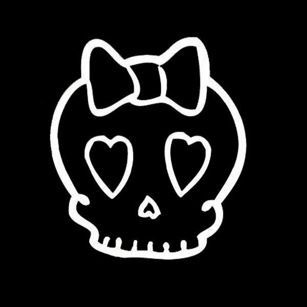 

cute girl tied skeleton car sticker decorative sticker waterproof sunscreen , 15cm*13cm