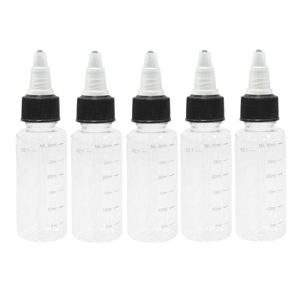 

5x 30/60/100/120/250/500ml bottle with twist cap + scale tattoo kit accessories