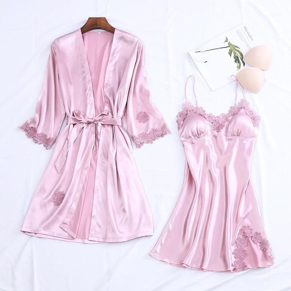 

women's sleepwear rayon night robe strap pajamas summer two piece sets casual home wear nightwear sleep kimono bath gown1, Black;red