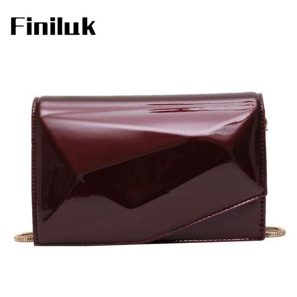 

fililuk лакированной кожи женщин сумка плеча мода минималистский малые квадратные сумки марка дамы цепь crossbody сумки biz141 pm49