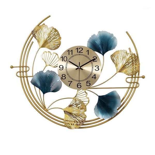 

creative digital wall clock luxury chinese style silent metal modern mechanism wall clock living room zegar home decor be50wc1