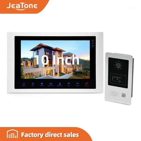 

10 inchvideo door phone home video intercom 4-wired doorbell monitor intercom waterproof wide view angle call panel +1