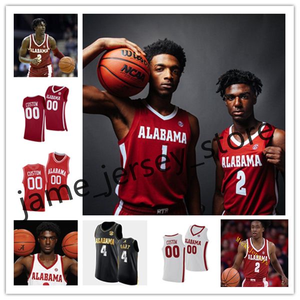 

alabama crimson tide basketball stitche jersey jaden shackelford keon ellis juwan gary nimari burnett charles bediako keon ambrose-hylton da, Black