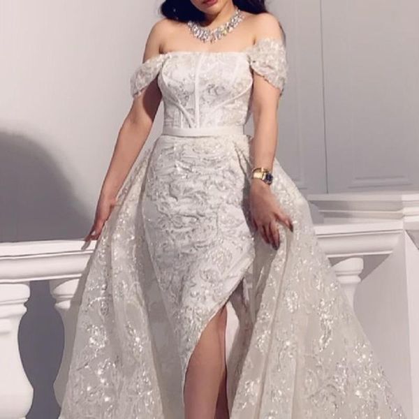 

2020 autumn and winter new european and american foreign trade womens clothing short-sleeved sequined large swing evening dress new, White;black