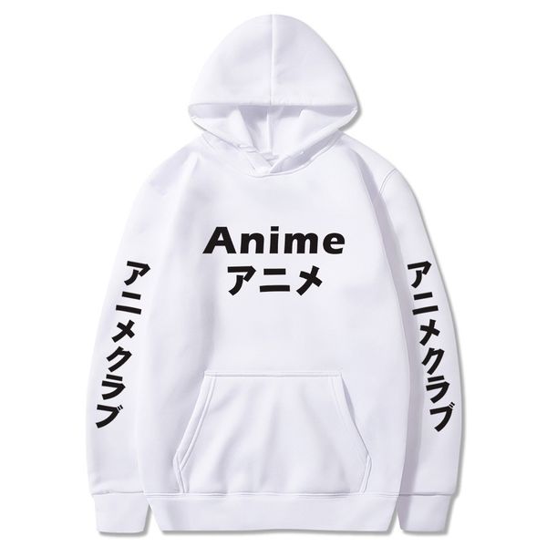 

2020 japanese anime hoodie cartoon printing sudadera hombre harajuku pullover sweatshirt anime club moletom 1020, Black