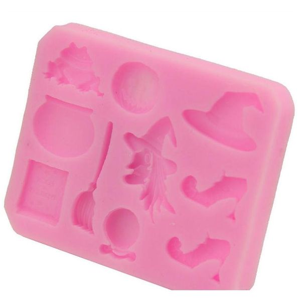 

halloween sile cake biscuit mould witch pumpkin chocolate candy mould high temperature diy decoration baking jllboq home003