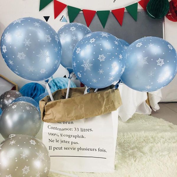

1set девочка дети birthday party снежинка latex шар baby shower decor number воздушные шары набор рождественский snowflake sqceiw homes2007