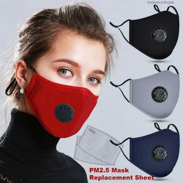 

factorybufmoutdoor facial cotton valve respirator mask with anti-dust ajustable pm2.5 activated carbon filter washable reusa