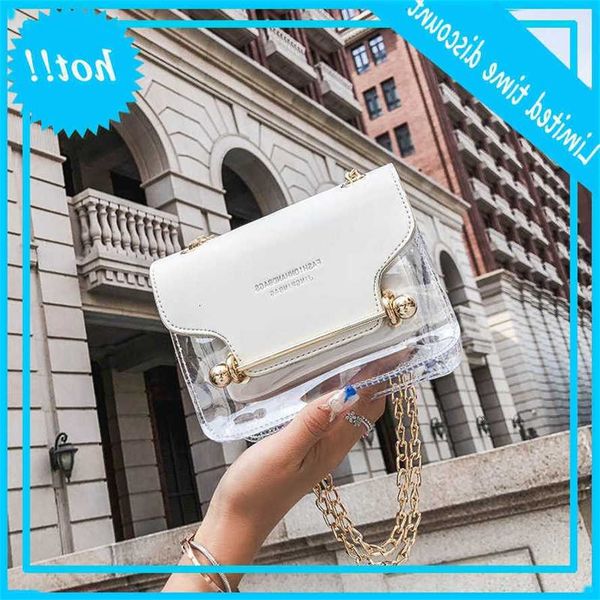 

summer winter jelly transparent new korean versatile girl messenger mini chain and super fire bag