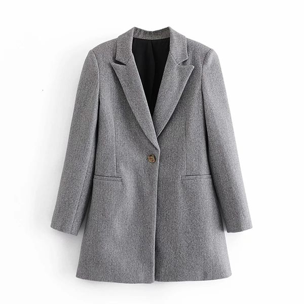 

2021 women new retro elegance commute a button jacket female fashion loose long sleeves with lapel coat chic top, Black;brown