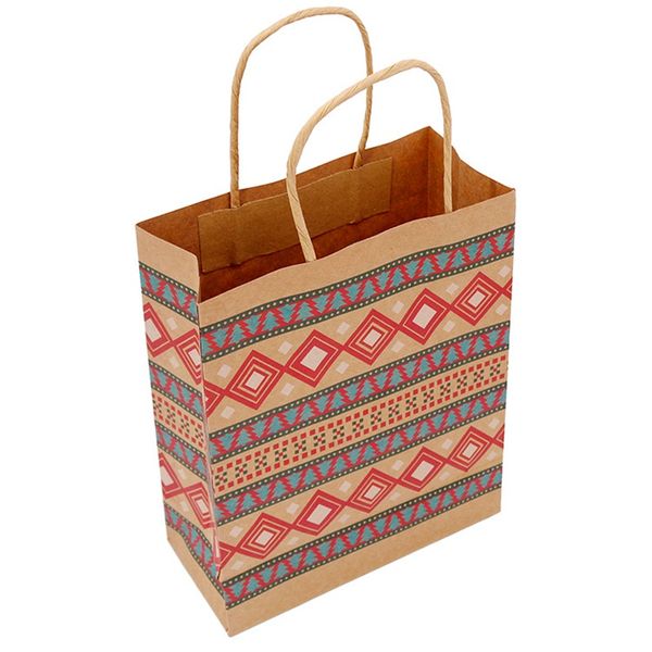 

portable candy gifts pouch kraft paper snowflake xmas tree geometric prints packaging bags christmas bag of party decorations 1 06bm e1