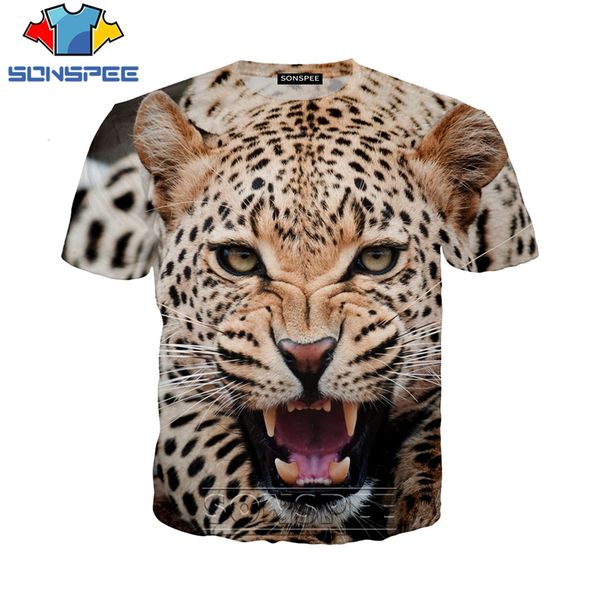 

cool animal leopard cheetah 3d print shirts funny harajuku plus size men clothing