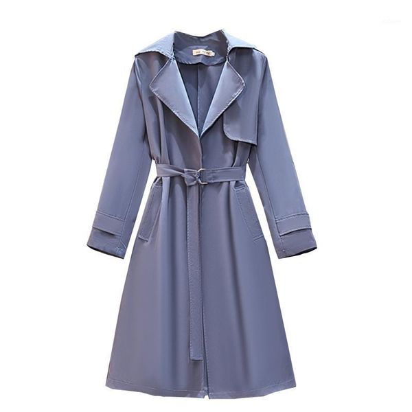 

autumn slim mid length coat women belted with pockets lapel collar trench coat1, Tan;black