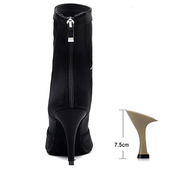 

2021 new women rhinestione latin dance black heel ballroom salsa dancing shoes for party girls high latino pratice boots 1 ajyf