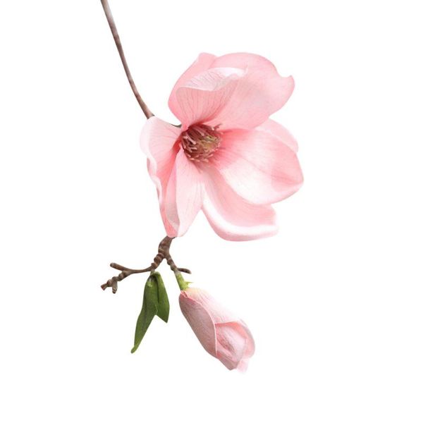 

artificial flowers leaf magnolia floral wedding decoration party home decor fake 3pcs flower branches d91107