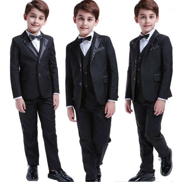 

suits 3 pcs black toddler boys wedding formal children suit tuxedo dress party ring bearer1