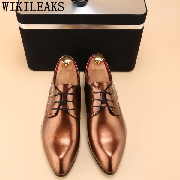 

dress shoes party for men italian brand formal coiffeur wedding elegant sapato social masculino buty damskie1, Black