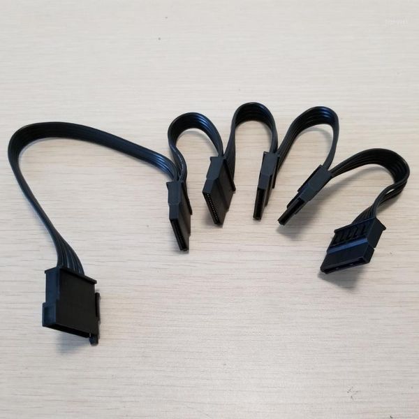 

pc server hard drive 15pin sata adapter 1 to 5 splitter power extension cable 18awg wire black 60cm1
