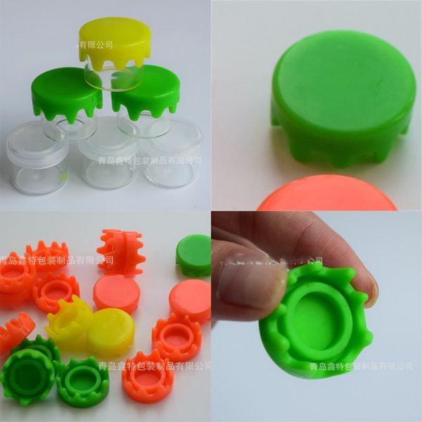 

non-stick silicone oil jar 6ml bottle dab wax non-stick containers unbreakable fda silicone mini wax container concentrate bottle 146 k2