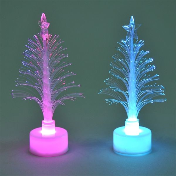 

1dw0r creative colorful led mini fiber luminous gift glowing simulation gift luminous fiber tree flash christmas tree desk8xpc3