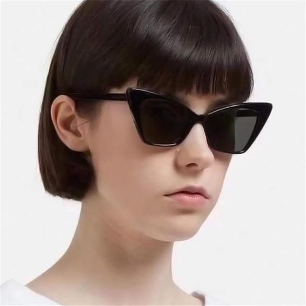 

new cat eye sunglasses women trendy eyewear female trend sun glasses black shades uv400, White;black