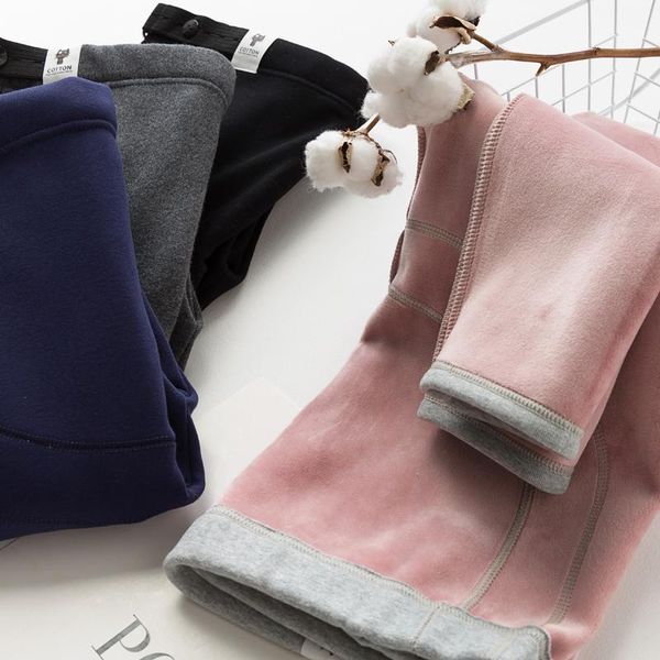 

8849# winter thick warm plus velvet maternity skinny legging high waist belly pencil pants clothes for pregnant women pregnancy, White