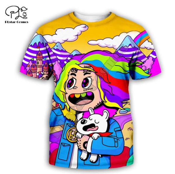 

rapper 69 6ix9ine tekashi69 summer 3d print shirts hippie funny horror men clothing