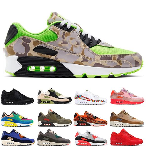 

green camo men running shoes game royal infrared rain forest medium olive premium cny womens outdoor trainers shoes 36-45
