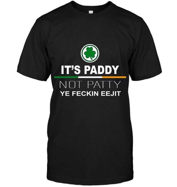 

it's paddy not patty ireland irish shamrock fecking ye eejit breathable hoodie designers t shirts sweatshirt