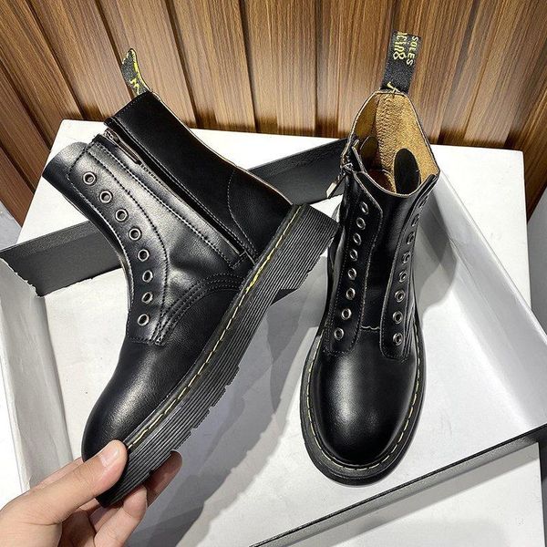 

round toe riding boots booties woman 2020 low heel brand women's shoes boots-women fashion ladies mid calf mid-calf rubber, Black