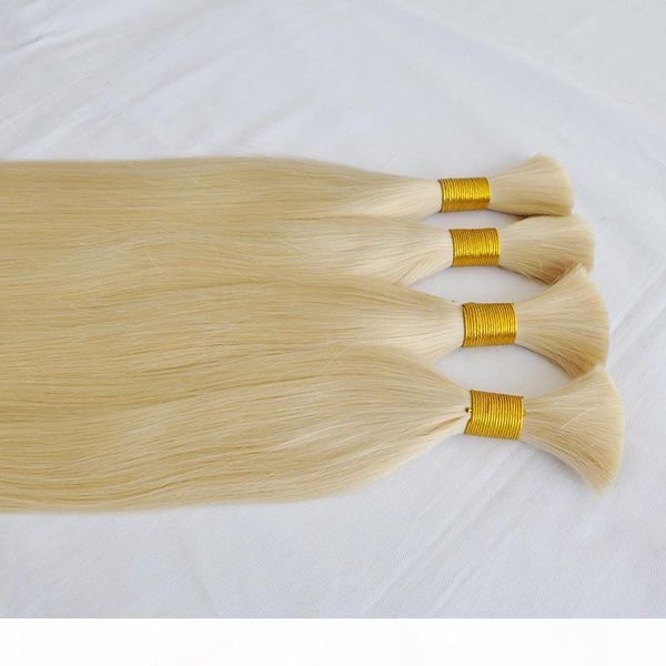 

100g pcs 4 bundles bulk no weft peruvian human hair bulk for braids human hair bulk, Black
