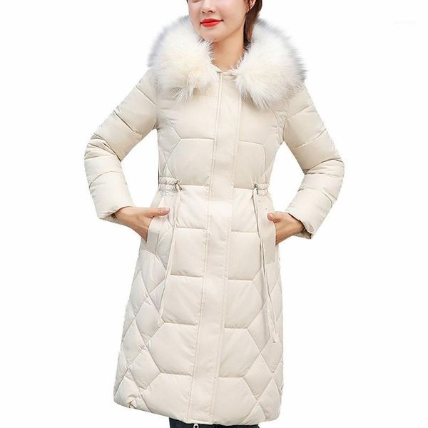 

women casual thick long sleeve hooded coat winter jacket cotton clothes warm parkas female overcoat coat 11.11, Black