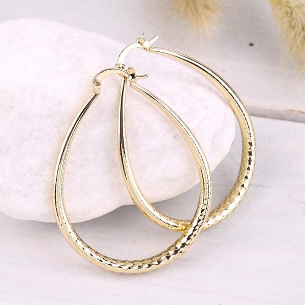 

verzilverd oorbellen fashion verzilverd sieraden mooie grote cirkel oorringen kwaliteit solid u vorm earrings bijoux, Golden;silver