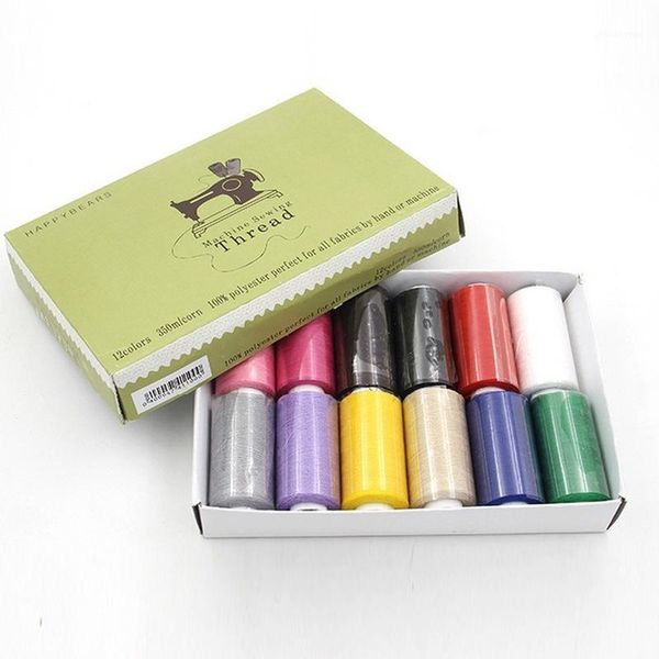 

12 colors diy thread hand machine sewing thread1, Black;white