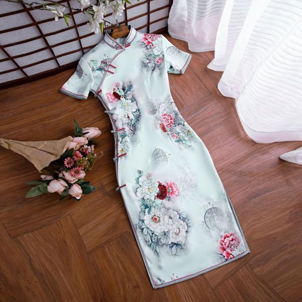 

9 style plus size 4xl chinese dresses cheongsam modern long female silk chinese style qipao dress elegant traditional clothing1, Red