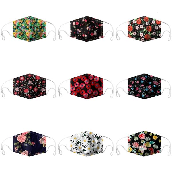 

black protective elastic for face mask printed safety anti dust cotton mouth masks 3 layer fashion luxury designer g15g
