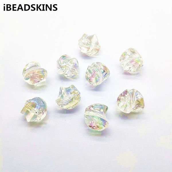 

new arrival (choose size)clear aurora/ab effect irregular twist beads for handmade earrings parts/necklace diy/jewelry findings 200930, Black