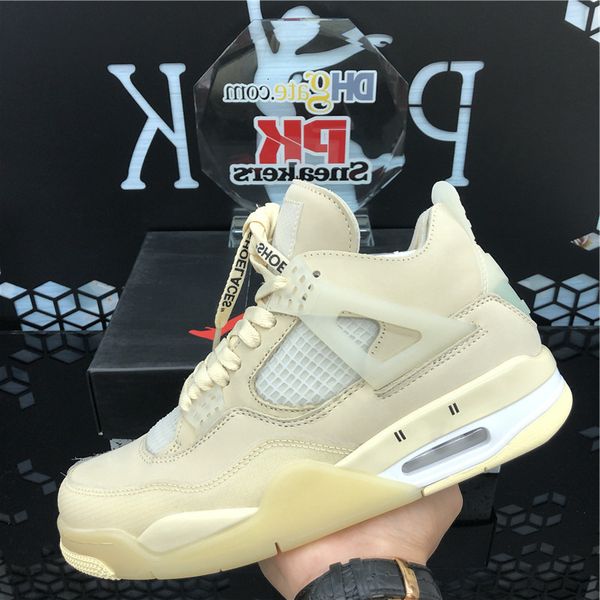 

2020 new arrival wholesale jumpman 4 4s white cement cactus jack men womens basketball shoes neon court purple bred mens trainers sports sne
