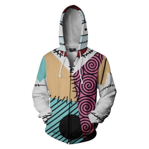 

three sallie night mary's unisexual sweatshirts on christmas eve" "jack skerington santa coat, Black