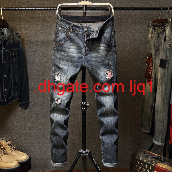 

new korean men's jeans in spring, Blue