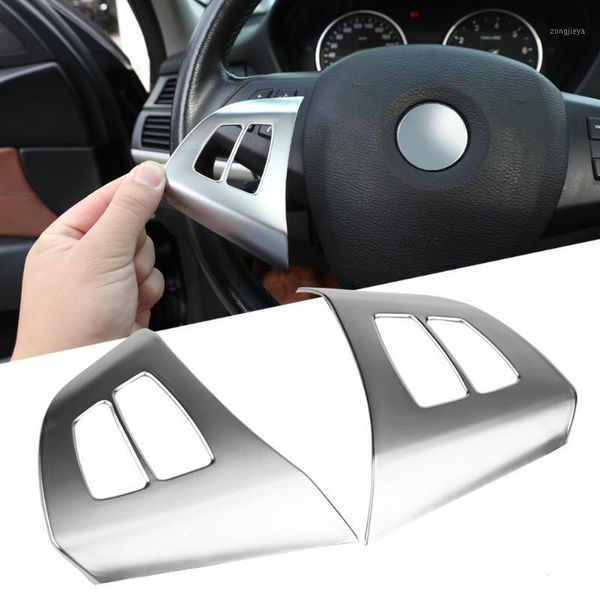 

2pcs steering wheel chrome insert trim cover badge for x5 e70 2008-2013 new1