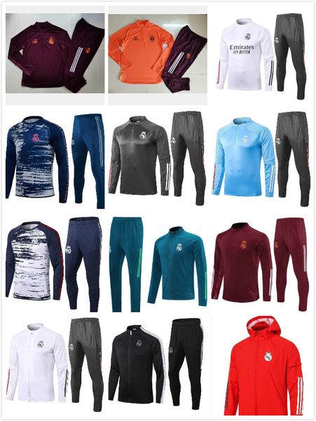 

20 21 long sleeve soccer hoodies tracksuit jacket survetement 2020 2021 marseille om mbappe real hooded training suit, Black;yellow