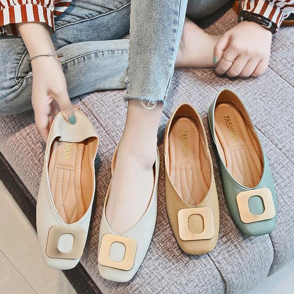 

tolezy моды пряжки металла женщины квартиры круглый toe slip-на нее повседневная обувь удобная pu мокасины 187w, Black