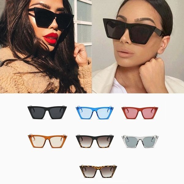 

wholesale vintage black square sunglasses for women brand gradient flat sun glasses men retro leopard brown shades uv400 in bulk, White;black